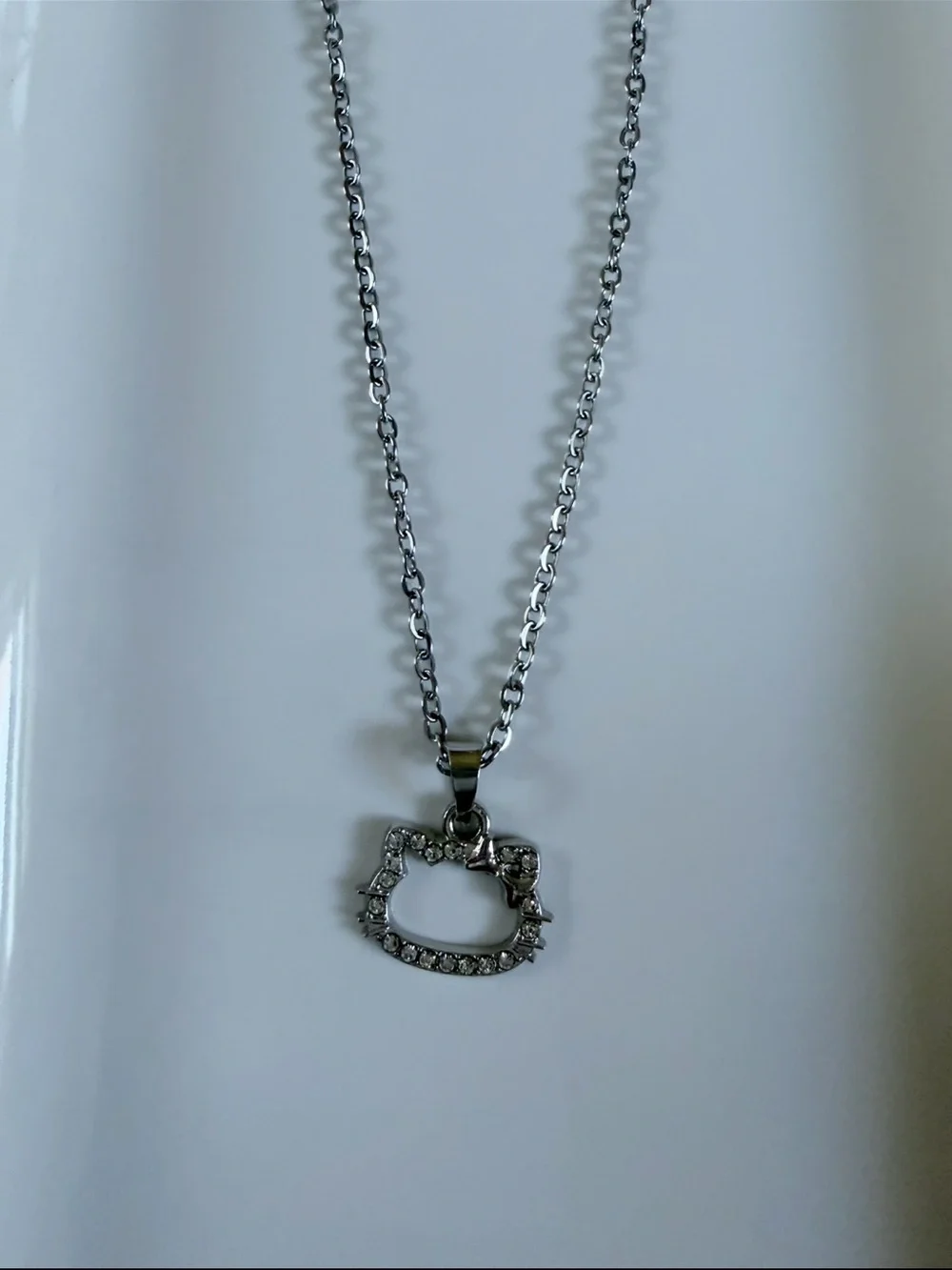 Silver Crystal Pendant Necklace - Women Jewelry